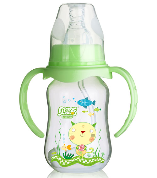 貝嬰奇120ml標口圓弧奶瓶綠色