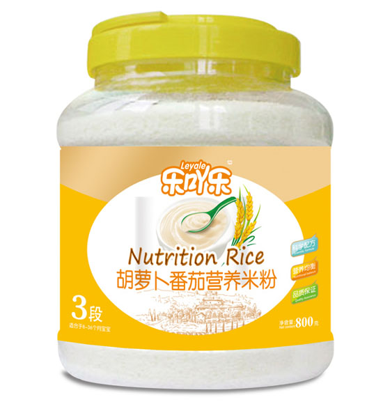 樂吖樂胡蘿卜番茄營養(yǎng)米粉3段