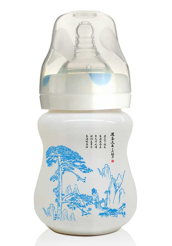 貝嬰奇180ml陶瓷奶瓶藍(lán)色