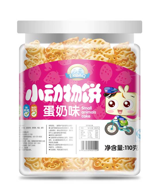 兒葆蛋奶味小動(dòng)物餅干