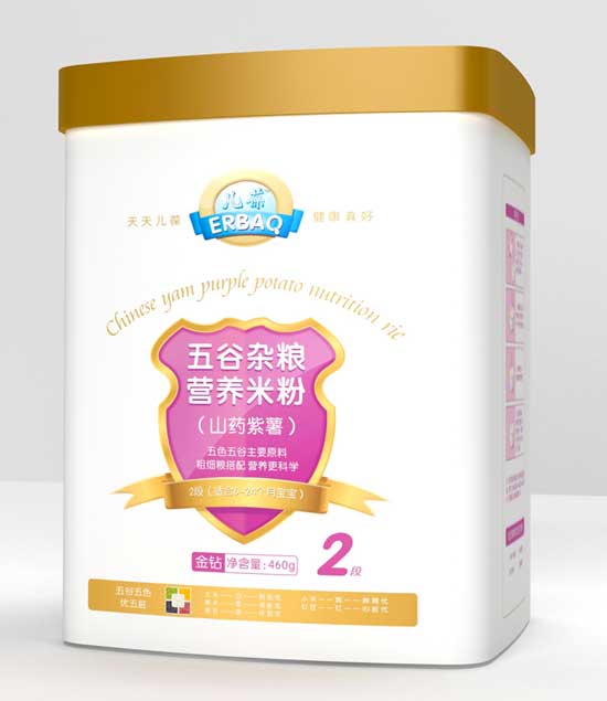 兒葆山藥紫薯2段五谷雜糧營(yíng)養(yǎng)米粉聽裝