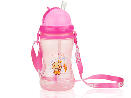 果兒運(yùn)動吸管水壺粉色