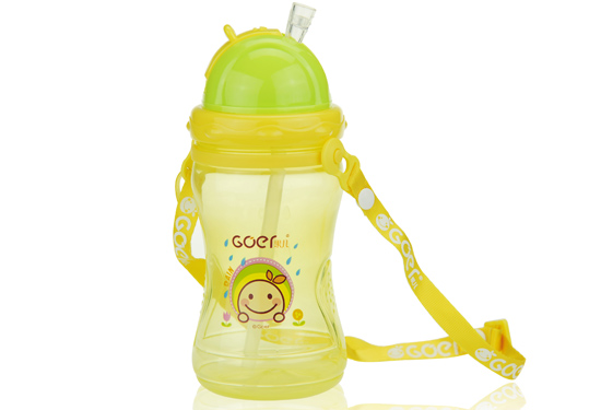 果兒運動吸管水壺黃色