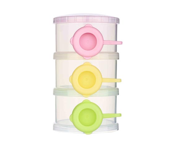 喜哇哇便攜三層奶粉盒