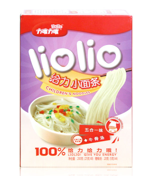 力哦力哦給力小面片五合一味200g