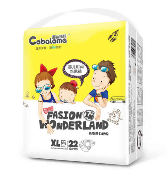 潮爸辣媽超柔貼身紙尿褲XL22