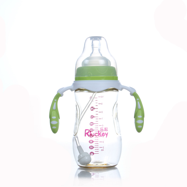 樂(lè)起寬口徑PPSU奶瓶綠色