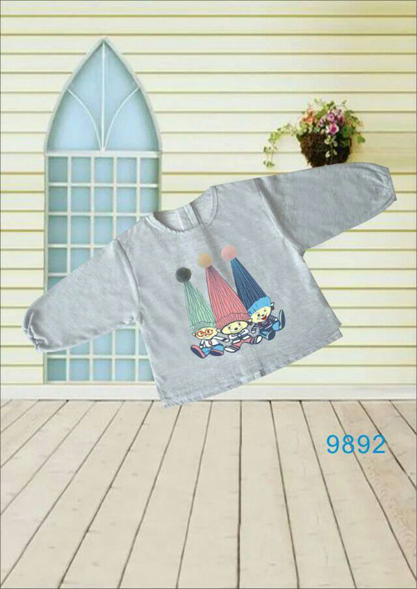 快樂(lè)小天天衛(wèi)衣 灰色 小人圖案