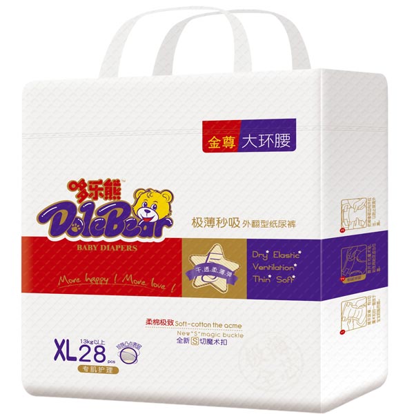 哆樂熊金樽大環(huán)腰紙尿褲XL28
