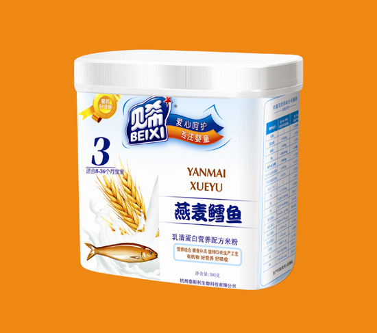貝希乳清蛋白營養(yǎng)米粉桶裝-燕麥鱈魚配方