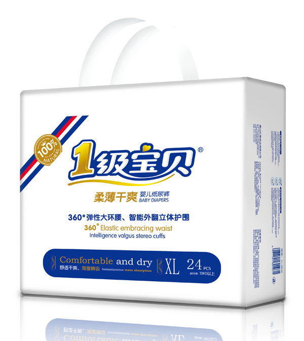 1級(jí)寶貝柔薄干爽紙尿褲XL碼24片