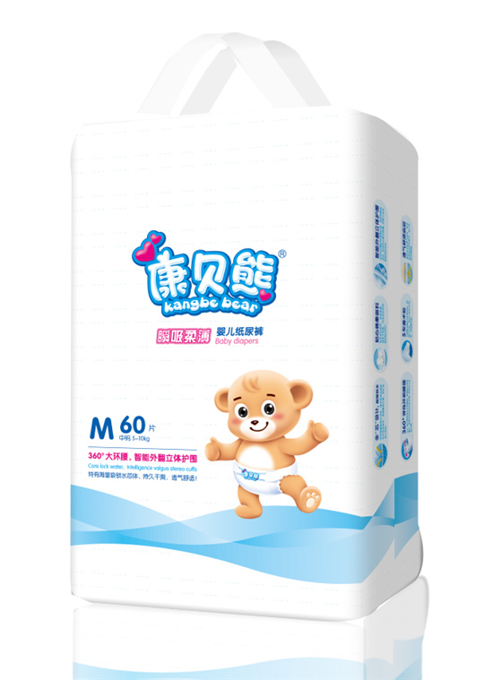康貝熊瞬吸柔薄紙尿褲M碼60片