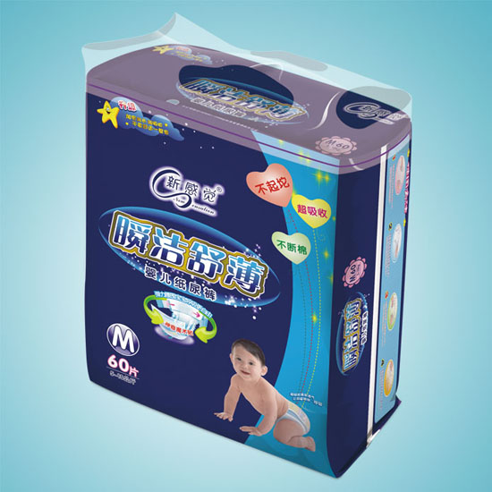 新感覺(jué)瞬潔舒薄嬰兒紙尿褲M碼60片