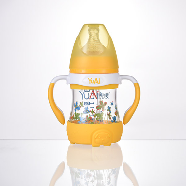 優(yōu)噯5安寬口弧線(xiàn)型晶鉆玻璃手柄自動(dòng)奶瓶(160ml)