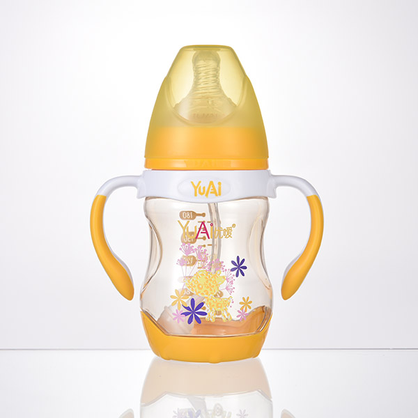 優(yōu)噯6寬口弧線型手柄自動(dòng)PPSU奶瓶(180ml)(保護(hù)底座)