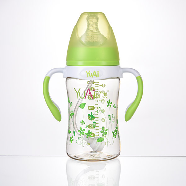 優(yōu)噯8寬口弧線型手柄自動(dòng)PPSU奶瓶(240ml)