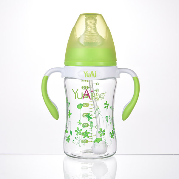 優(yōu)噯8安寬口弧線型手柄自動Tritan奶瓶(240ml)