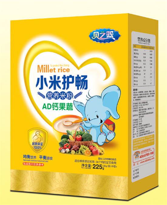 貝之籃AD鈣果蔬-小米護(hù)暢營(yíng)養(yǎng)米粉盒裝
