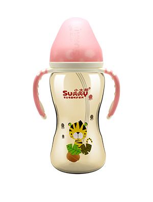 小太陽韓國進口納米銀彩印奶瓶330ML