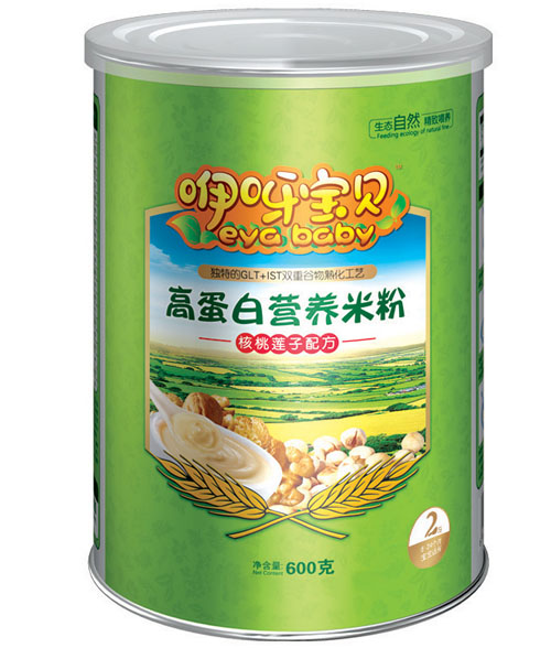 咿呀寶貝核桃蓮子高蛋白營(yíng)養(yǎng)米粉聽裝2段