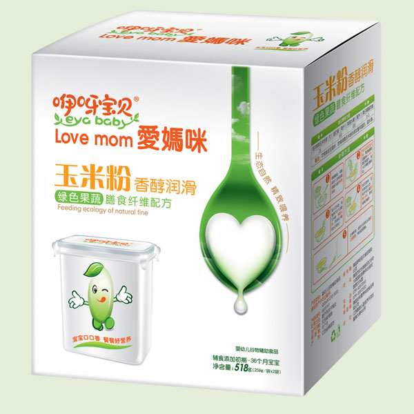 咿呀寶貝香醇潤(rùn)滑綠色果蔬膳食纖維配方玉米粉