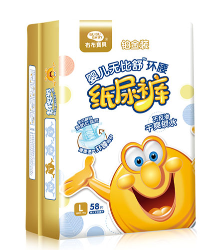 布布寶貝鉑金裝嬰兒環(huán)腰紙尿褲L豎向