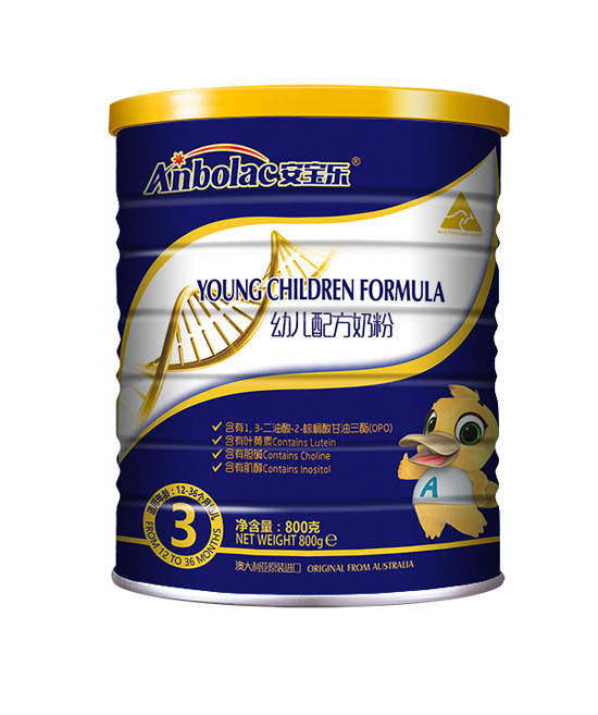 安寶樂(lè)金裝幼兒配方奶粉3段800g