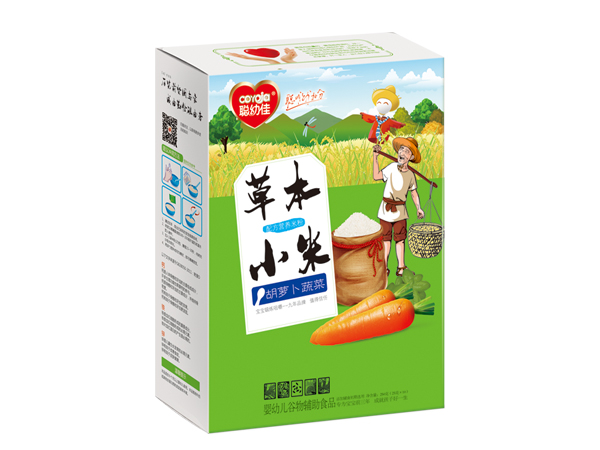 聰幼佳草本小米配方營養(yǎng)米粉-胡蘿卜蔬菜 盒裝