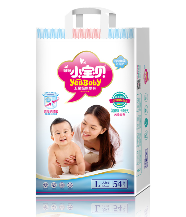 呀呀小寶貝嬰兒紙尿褲大包L碼54片