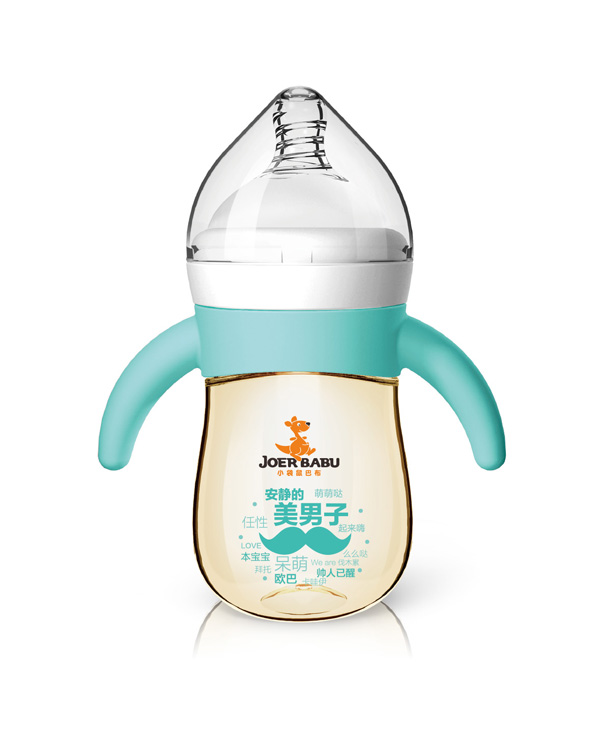 小袋鼠巴布硅膠手柄奶瓶BP-855-02