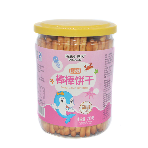 海底小縱隊(duì)棒棒餅干紅棗味210g
