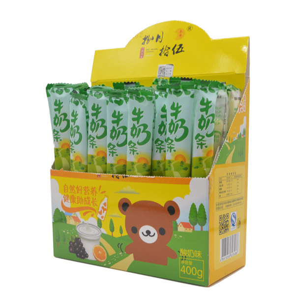 捌月拾伍酸奶味牛奶條400g內(nèi)包裝