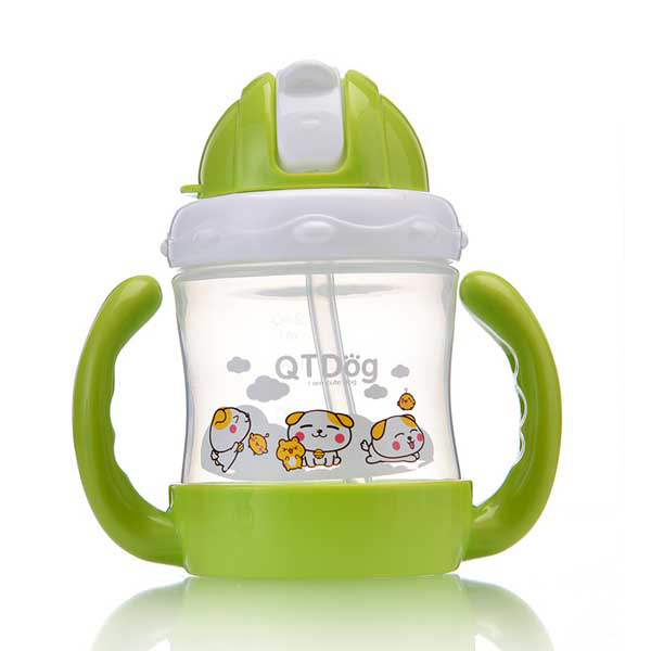 邦貝小象卡通學(xué)飲杯-綠色小狗