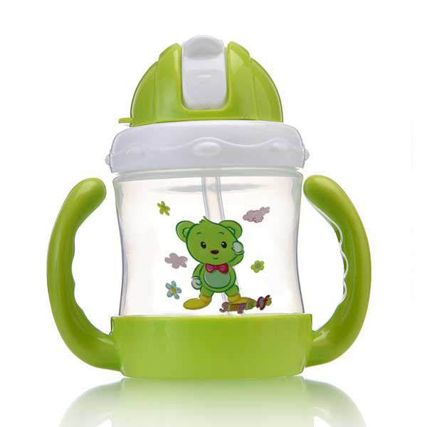 邦貝小象卡通學(xué)飲杯-綠色小熊