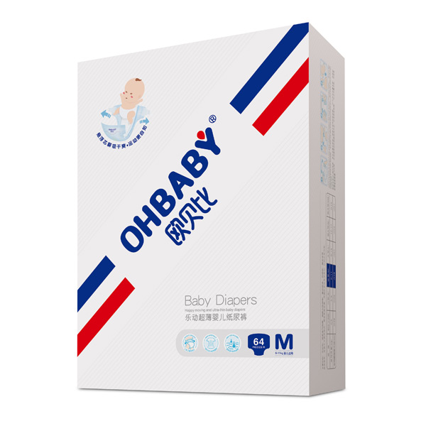 歐貝比樂動超薄嬰兒紙尿褲M64