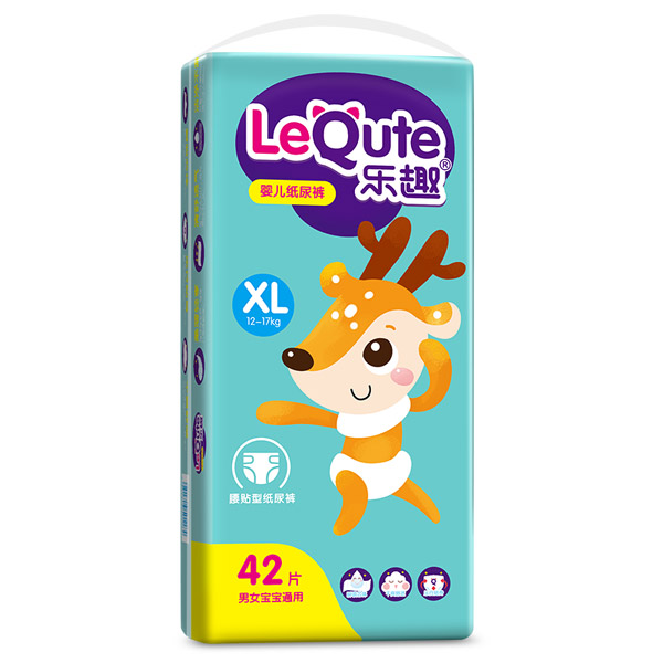 樂(lè)趣嬰兒紙尿褲袋裝XL42
