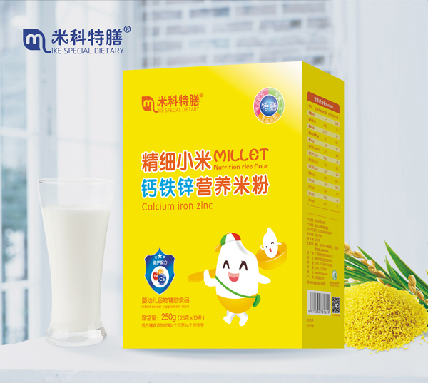 米科特膳精細小米鈣鐵鋅營養(yǎng)米粉-盒裝600