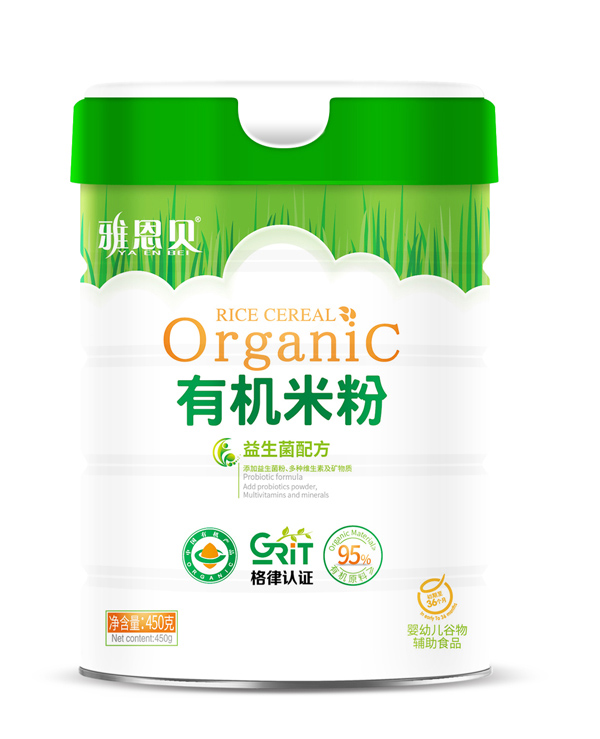 雅恩貝有機米粉-益生菌配方 桶裝