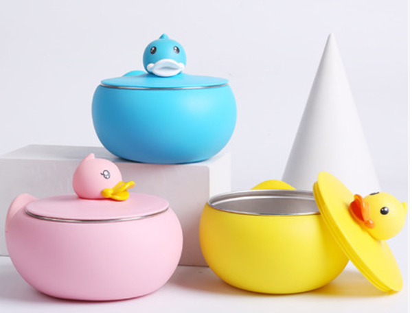 小黃鴨注水保溫碗