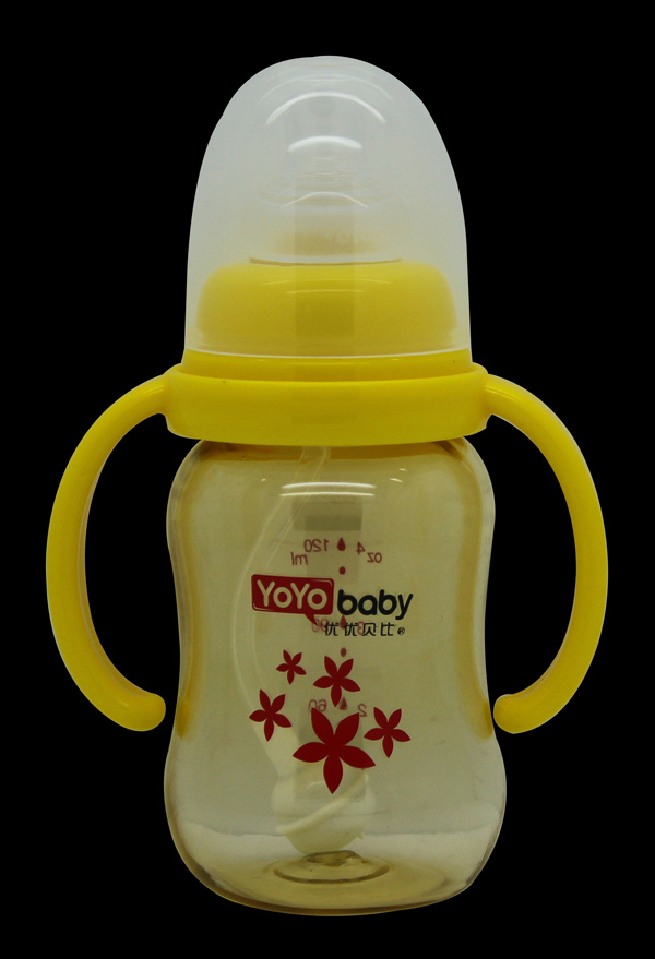 優(yōu)優(yōu)貝比120ml 標(biāo)口PPSU帶手柄自動吸奶瓶