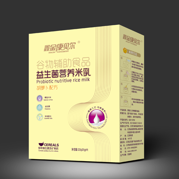 鑫金康貝爾益生菌營(yíng)養(yǎng)米乳-胡蘿卜配方 盒裝