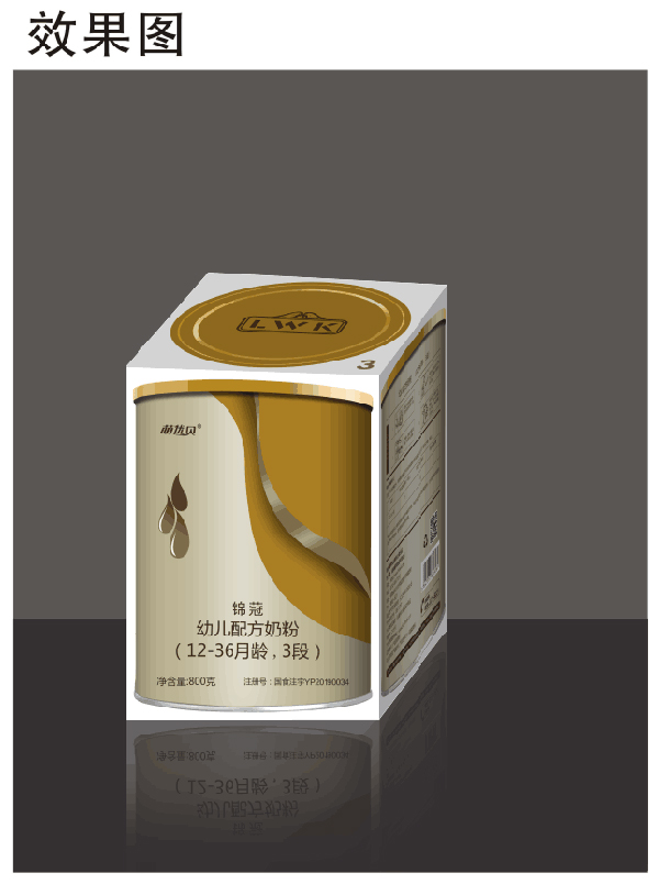 萌優(yōu)貝錦蒄幼兒配方奶粉3段 盒裝