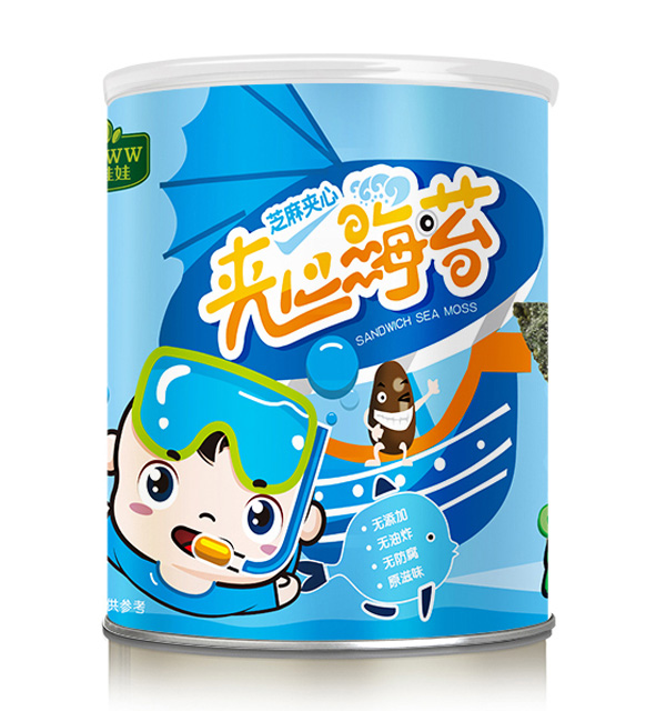 好娃娃芝麻夾心海苔 桶裝