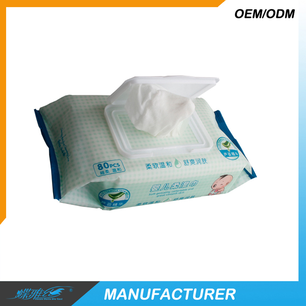 蝶雅絲80片裝寶寶濕巾帶塑料密封蓋