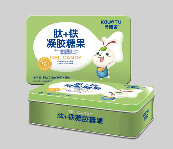 卡娃兔肽十鐵凝膠糖果