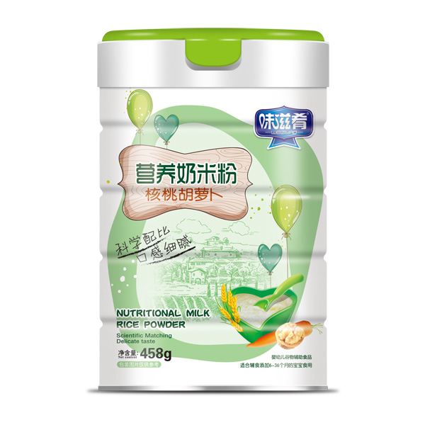 味滋肴營養(yǎng)奶米粉-核桃胡蘿卜罐裝