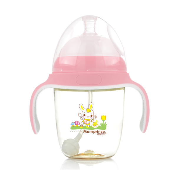 媽咪王子PPSU寬口自動(dòng)吸240ml奶瓶 粉色