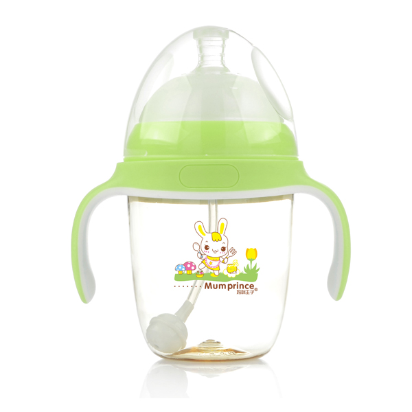 媽咪王子PPSU寬口自動(dòng)吸240ml奶瓶 綠色