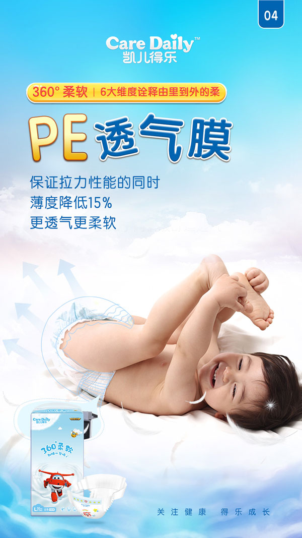 凱兒得360°柔軟超級飛俠紙尿褲6