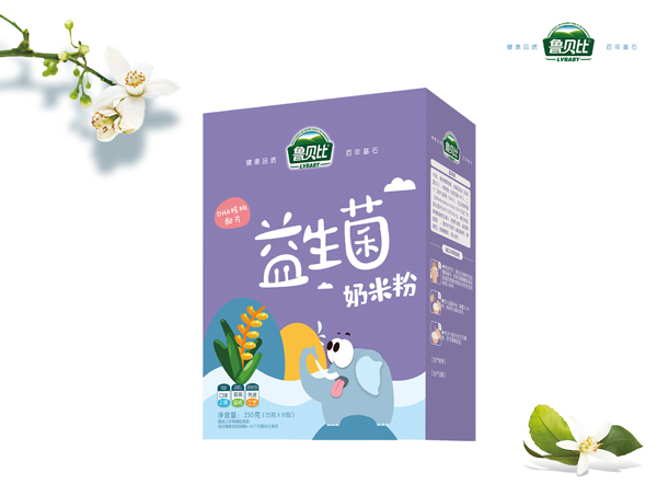 魯貝比益生菌奶米粉盒裝-DHA核桃配方